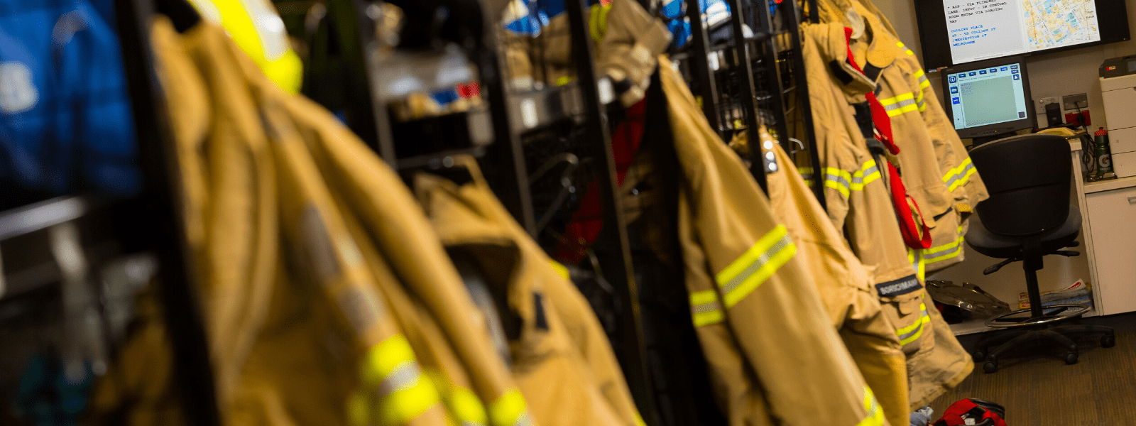 Turnout kit in a fire station 